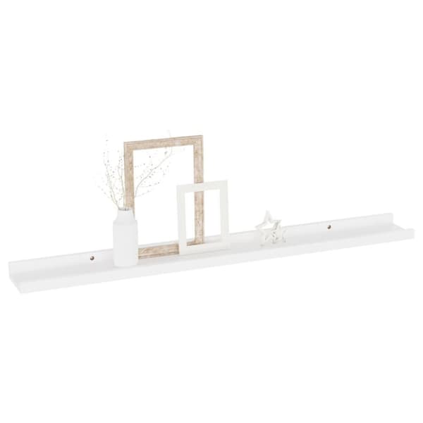 vidaXL Vägghyllor 4 st vit 80x9x3 cm