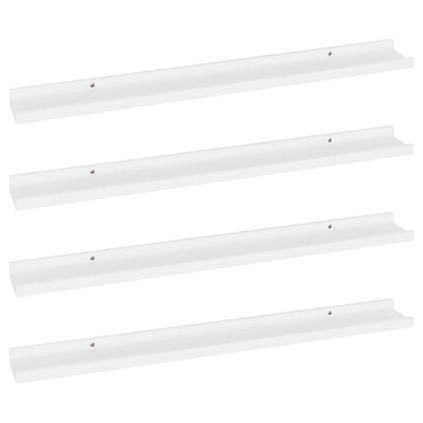vidaXL Vägghyllor 4 st vit 80x9x3 cm