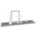 Miniatyrbilde 3 av 10: vidaXL Vegghyller 4 stk grå 60x9x3 cm