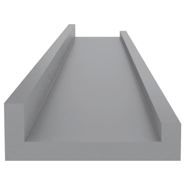 vidaXL Vegghyller 4 stk grå 60x9x3 cm