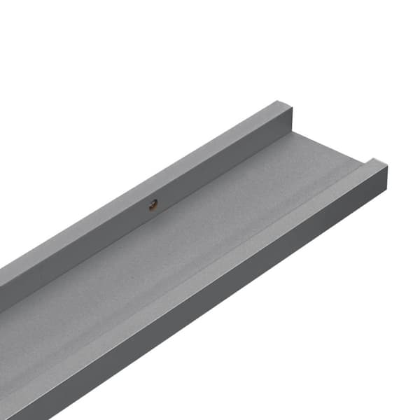 vidaXL Vegghyller 4 stk grå 60x9x3 cm