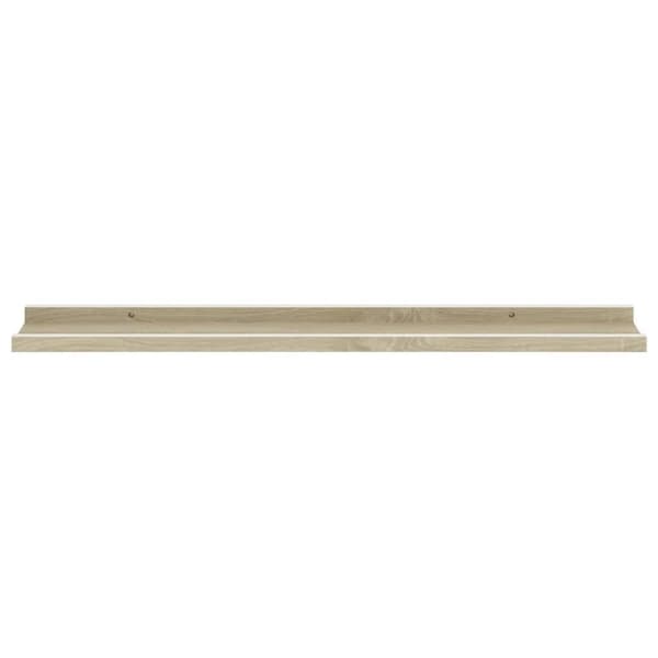 vidaXL væghylder 4 stk. 80x9x3 cm hvid og sonoma-eg