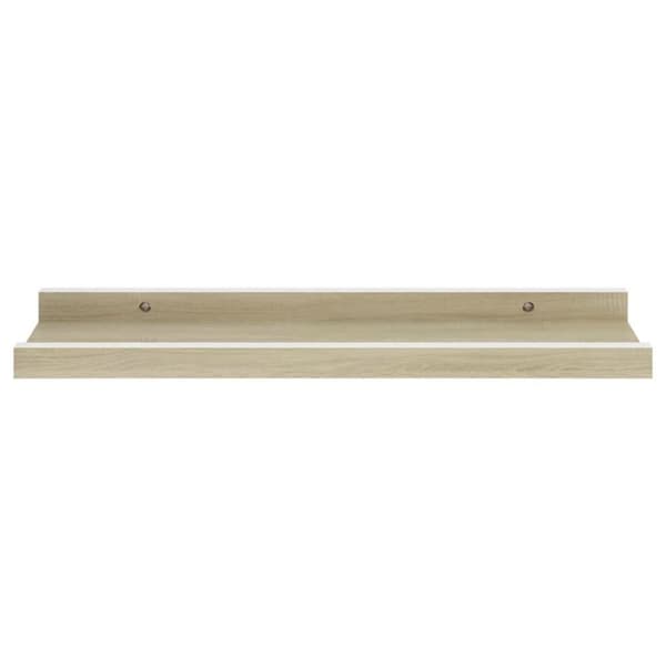 vidaXL væghylder 2 stk. 40x9x3 cm hvid og sonoma-eg