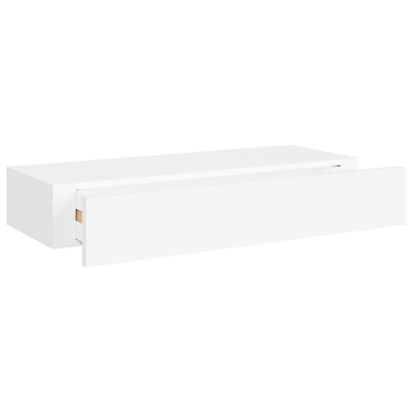 vidaXL væghylde med skuffe 60x23,5x10 cm MDF hvid