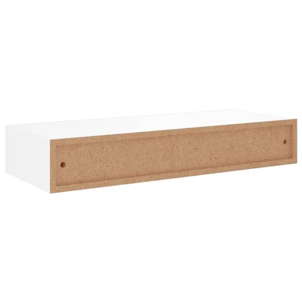 vidaXL væghylde med skuffe 60x23,5x10 cm MDF hvid