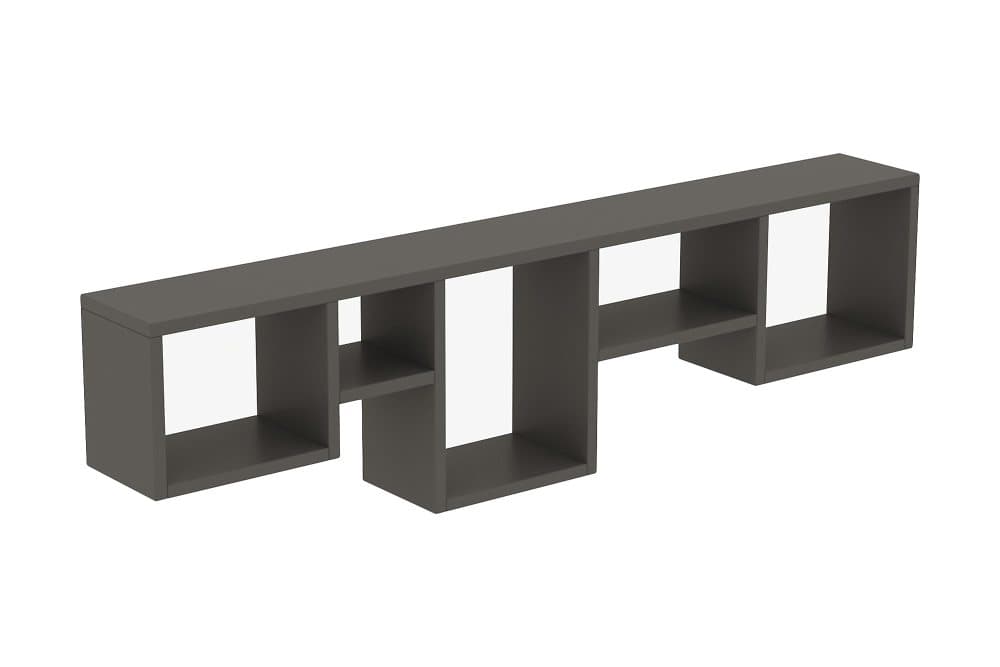 AKTEPE Vägghylla 120x17 cm Antracit