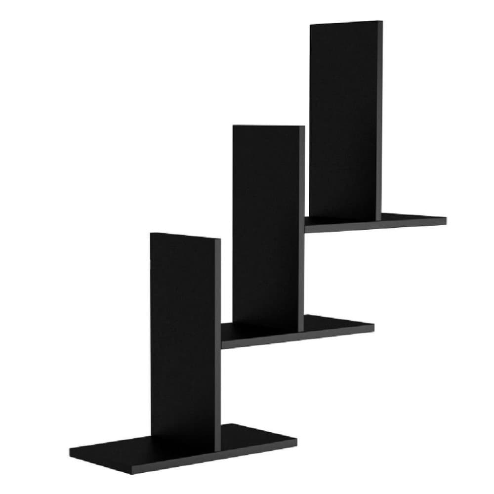 Homemania Vägghyllor Eclipse 80x20x81,8 cm svart