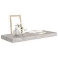 Miniatyrbilde 3 av 10: vidaXL Flytende vegghyller 4 stk betonggrå 60x23,5x3,8 cm MDF