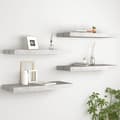 Miniatyrbilde 9 av 10: vidaXL Flytende vegghyller 4 stk betonggrå 60x23,5x3,8 cm MDF