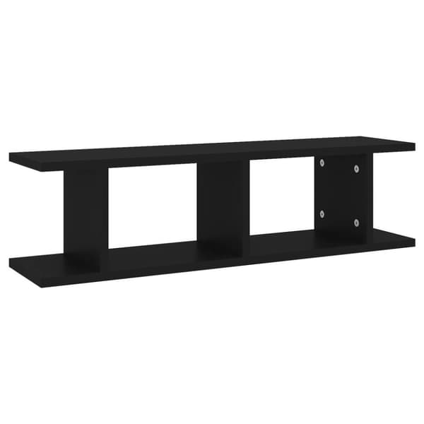 vidaXL Vägghyllor 2 st svart 75x18x20 cm konstruerat trä