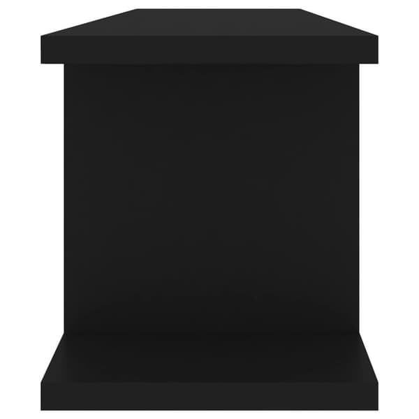 vidaXL Vägghyllor 2 st svart 75x18x20 cm konstruerat trä