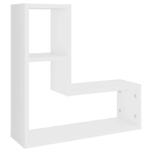 vidaXL Vägghyllor 2 st vit 50x15x50 cm spånskiva