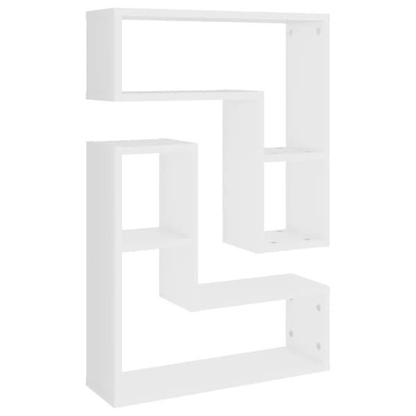 vidaXL Vägghyllor 2 st vit 50x15x50 cm spånskiva