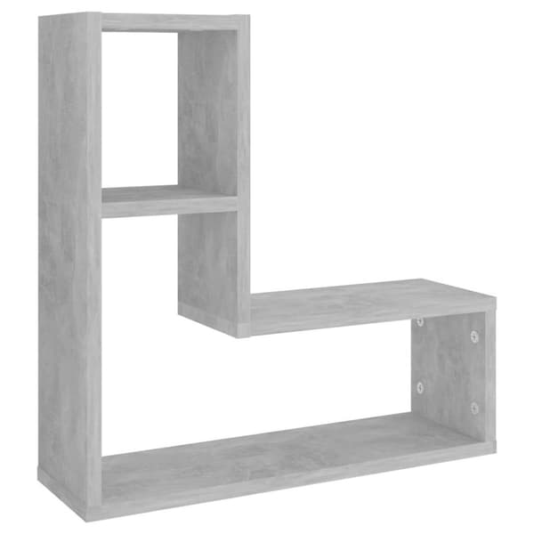 vidaXL Vägghyllor 2 st betonggrå 50x15x50 cm konstruerat trä