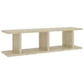 Miniatyrbilde 4 av 9: vidaXL Vegghyller 2 stk sonoma eik 75x18x20 cm konstruert tre