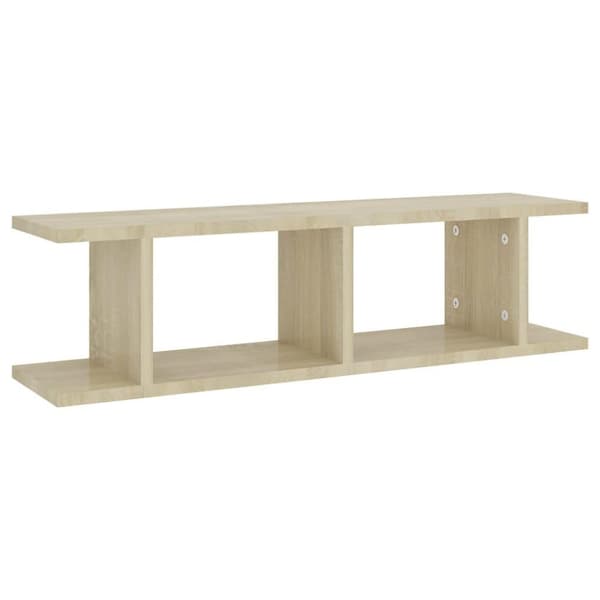 vidaXL Vegghyller 2 stk sonoma eik 75x18x20 cm konstruert tre