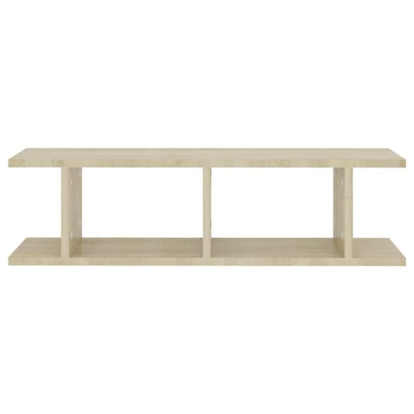 vidaXL Vegghyller 2 stk sonoma eik 75x18x20 cm konstruert tre