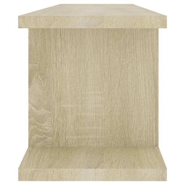 vidaXL Vegghyller 2 stk sonoma eik 75x18x20 cm konstruert tre