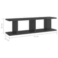 Miniatyrbilde 8 av 8: vidaXL Vegghyller 2 stk høyglans grå 75x18x20 cm konstruert tre