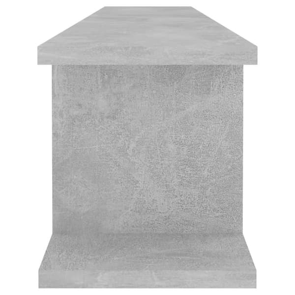 vidaXL Vägghyllor 2 st Betonggrå 105x18x20 cm spånskiva
