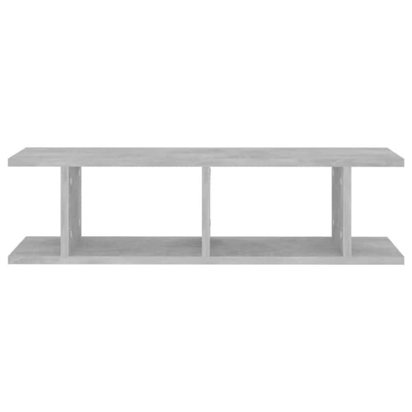 vidaXL Vägghyllor 2 st betonggrå 75x18x20 cm konstruerat trä