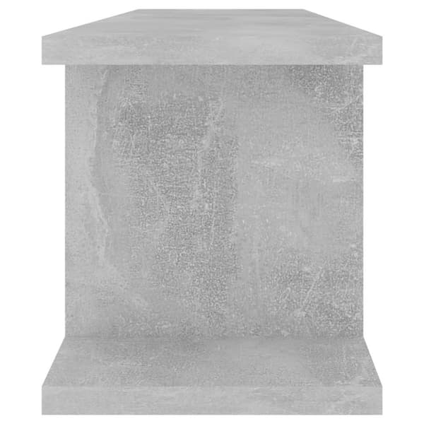 vidaXL Vägghyllor 2 st betonggrå 75x18x20 cm konstruerat trä