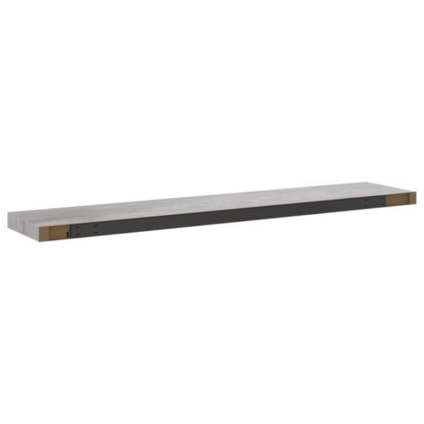 vidaXL væghylder 2 stk. 120x23,5x3,8 cm MDF betongrå