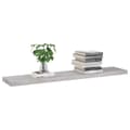 Miniatyrbilde 4 av 8: vidaXL Flytende vegghylle betonggrå 120x23,5x3,8 cm MDF
