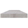 Miniatyrbilde 6 av 8: vidaXL Flytende vegghylle betonggrå 120x23,5x3,8 cm MDF