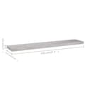 Miniatyrbilde 8 av 8: vidaXL Flytende vegghylle betonggrå 120x23,5x3,8 cm MDF