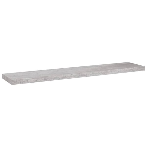 vidaXL Flytende vegghylle betonggrå 120x23,5x3,8 cm MDF