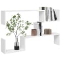 Miniatyrbilde 4 av 10: vidaXL Vegghyller 2 stk høyglans hvit 100x15x20 cm sponplate
