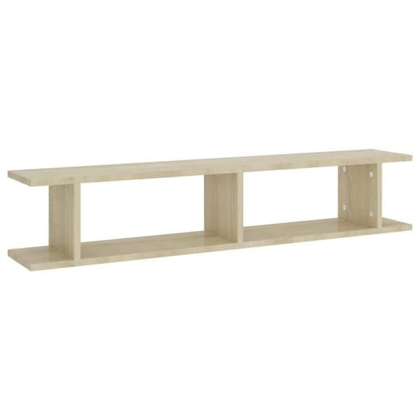 vidaXL væghylder 2 stk. 105x18x20 cm spånplade sonoma-eg