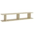 Miniatyrbillede 4 af 9: vidaXL væghylder 2 stk. 105x18x20 cm spånplade sonoma-eg