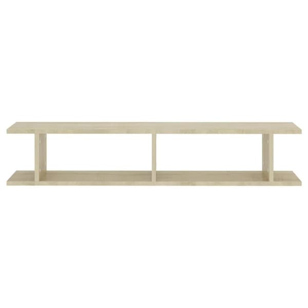 vidaXL væghylder 2 stk. 105x18x20 cm spånplade sonoma-eg