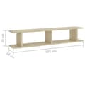 Miniatyrbillede 7 af 9: vidaXL væghylder 2 stk. 105x18x20 cm spånplade sonoma-eg