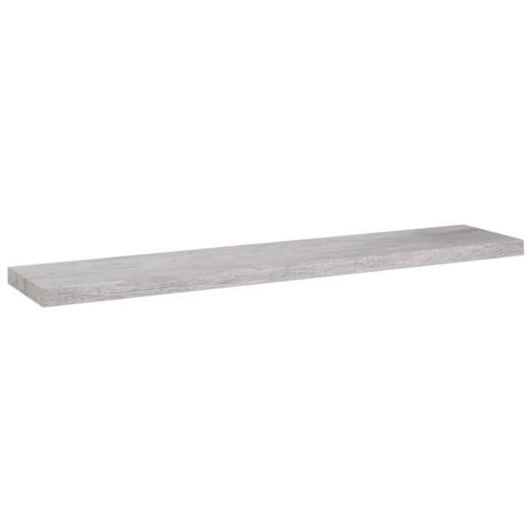 vidaXL væghylder 4 stk. 120x23,5x3,8 cm MDF betongrå