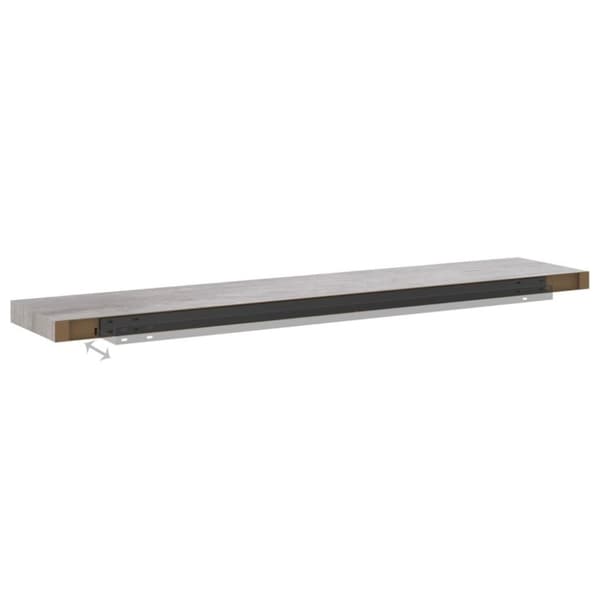 vidaXL væghylder 4 stk. 120x23,5x3,8 cm MDF betongrå