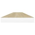 Miniatyrbilde 6 av 9: vidaXL Flytende vegghyller 2 stk eik og hvit 120x23,5x3,8 cm MDF