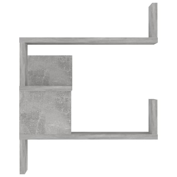 vidaXL Veggmontert hjørnehylle betonggrå 40x40x50 cm konstruert tre
