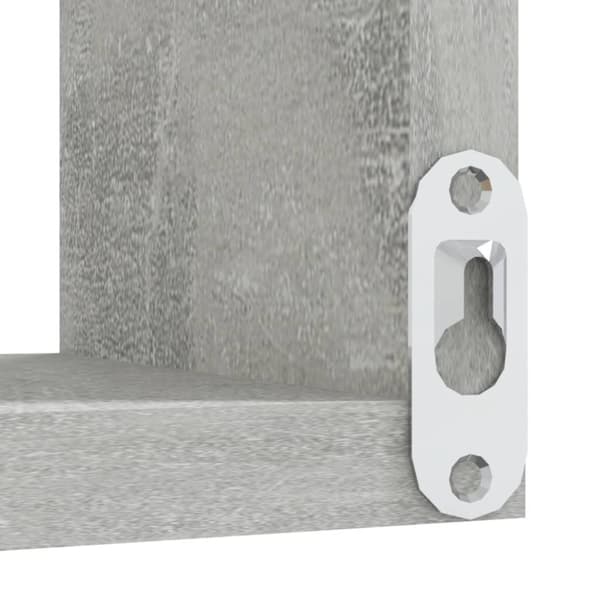 vidaXL Veggmontert hjørnehylle betonggrå 40x40x50 cm konstruert tre