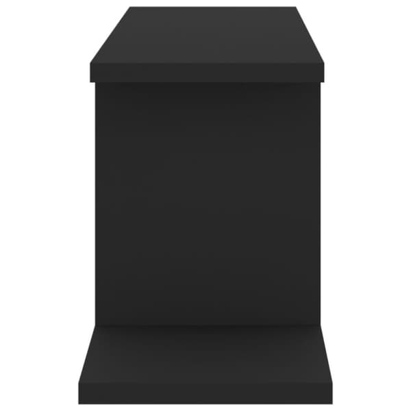 vidaXL væghængt tv-hylde 125x18x23 cm konstrueret træ sort