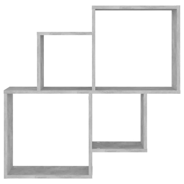 vidaXL vægreol 80x15x78,5 cm konstrueret træ betongrå