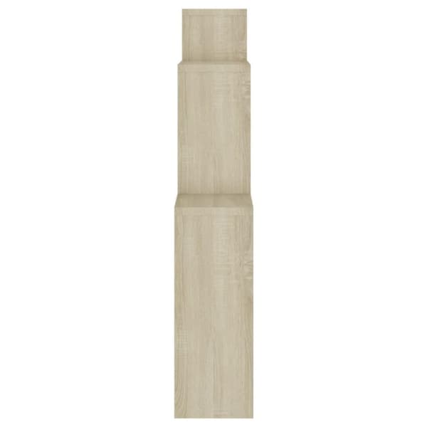 vidaXL Vägghylla kubformad sonoma-ek 80x15x78,5 cm spånskiva