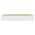 Miniatyrbilde 6 av 8: vidaXL Flytende vegghylle eik og hvit 23x23,5x3,8 cm MDF