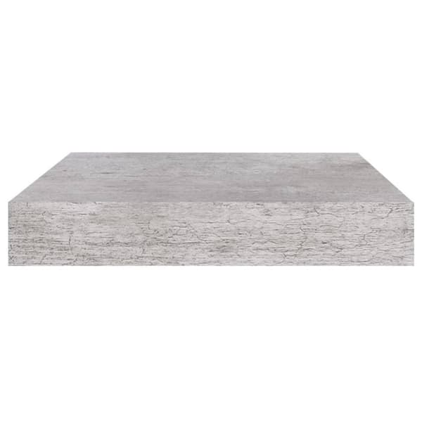 vidaXL Svävande vägghyllor 2 st betonggrå 23x23,5x3,8 cm MDF