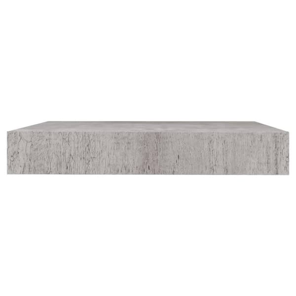 vidaXL Svävande vägghyllor 2 st betonggrå 23x23,5x3,8 cm MDF