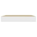 Miniatyrbilde 7 av 9: vidaXL Flytende vegghyller 2 stk eik og hvit 23x23,5x3,8 cm MDF