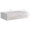 Miniatyrbilde 8 av 9: vidaXL Veggmontert skuffehylle betonggrå 40x23,5x10 cm MDF