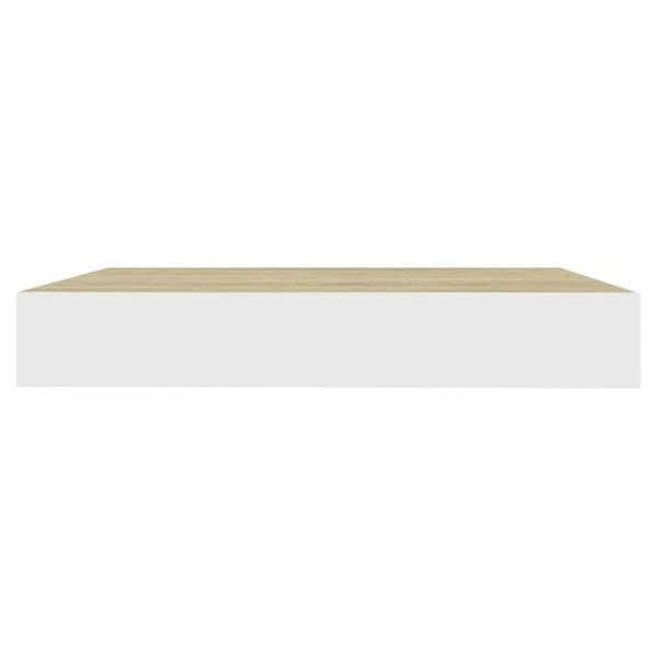 vidaXL væghylder 4 stk. 23x23,5x3,8 cm MDF egetræsfarvet og hvid